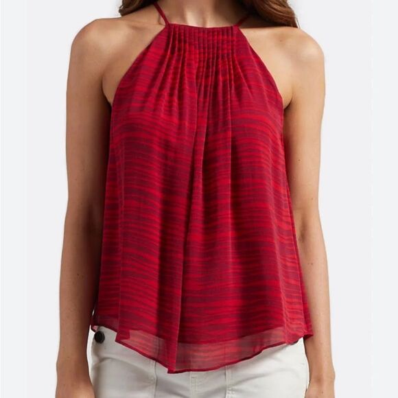 Joie Trianna b Red Silk Halter Tank Top | Size S - Picture 1 of 7